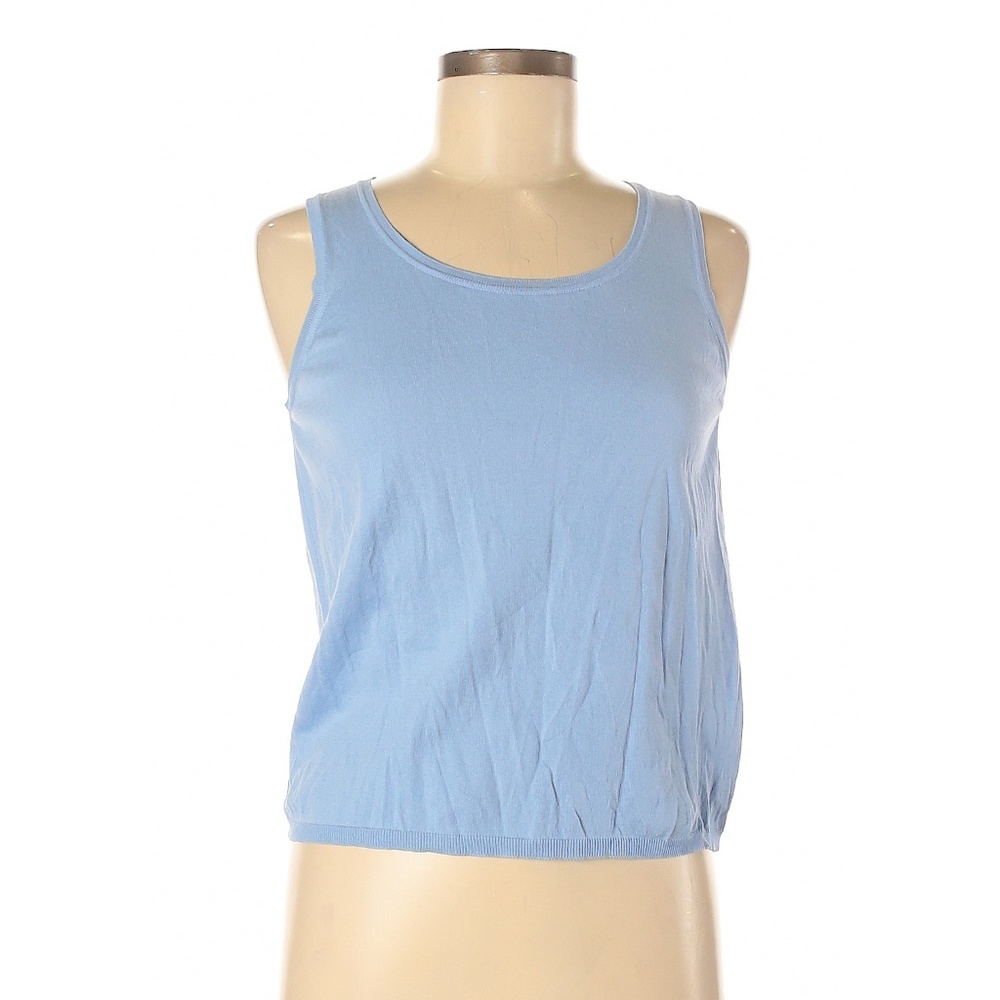 TSE Lightweight Baby Blue Sleeveless Pullover Sweater / Vest Size Medium